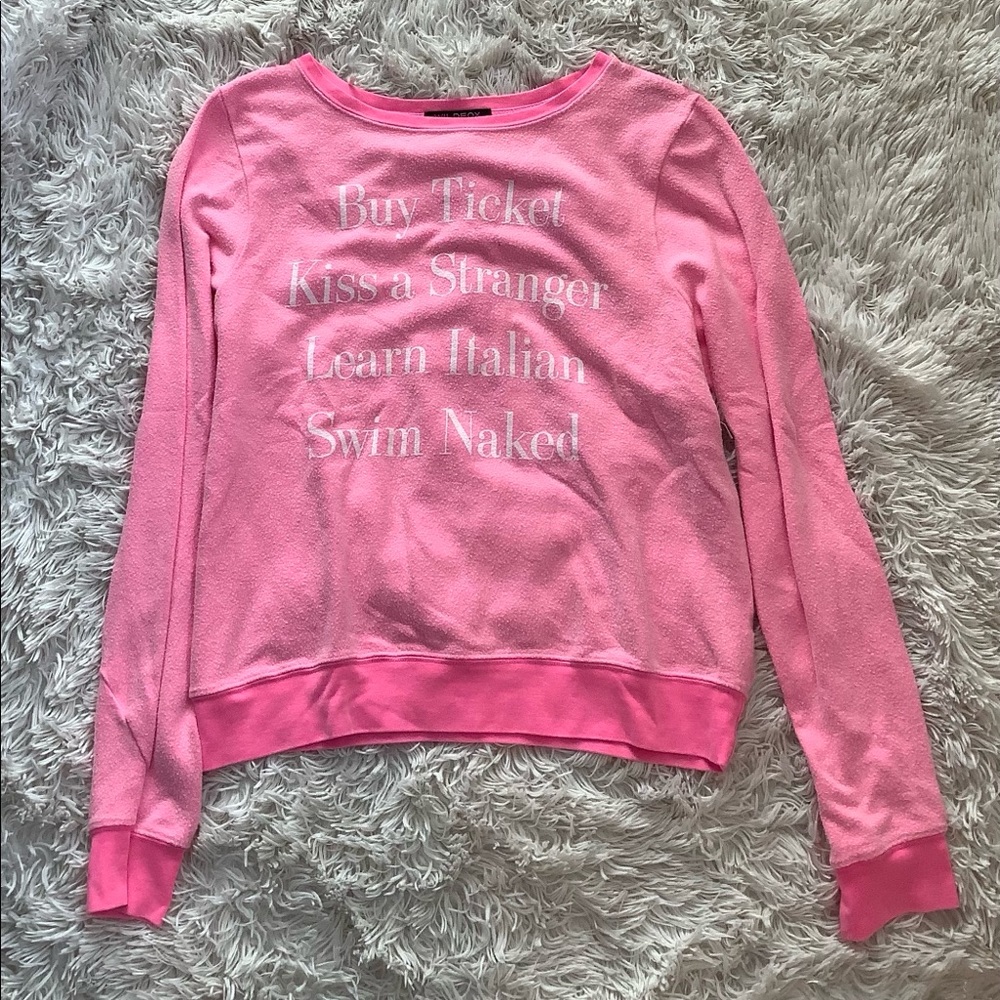 “Learn Italian” Wildfox NWT Sz L